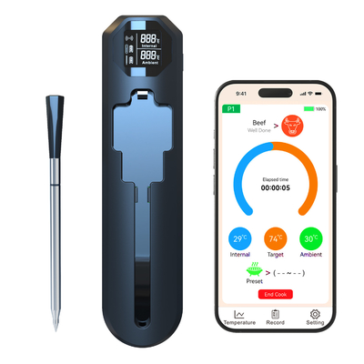 Good price 820FT Smart Wireless Meat Thermometer per cucina cucina all'aperto grigliatura termometro digitale BBQ controllato da telefono APP in linea